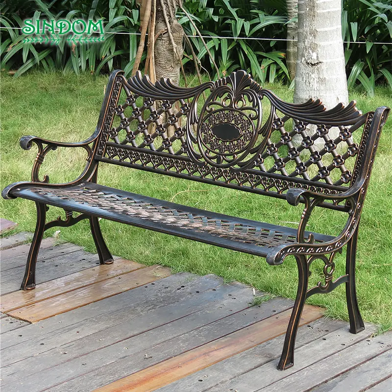Antique Garden Outdoor Classic Aluminium Park Black or white bench
