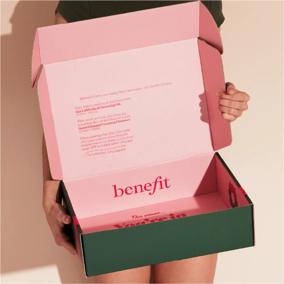 Custom Colored Paper Cardboard Carton Clothing Hat Shipping Boxes Packaging Corrugated Mailing Box