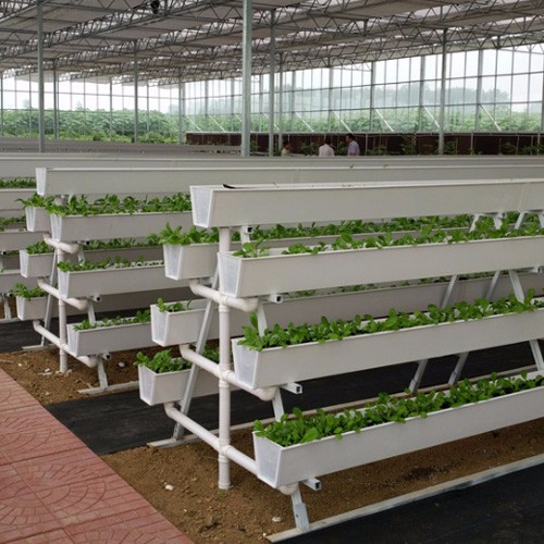 Hydroponic farming pvc trough plastic plant growing gutter for strawberry
