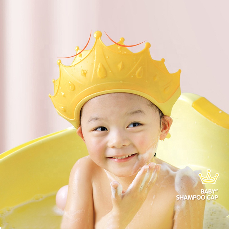 Soft Adjustable Baby Shower Cap Bath Cap Hat Visor Waterproof Baby Eye Ear Protection Baby Shower Cap