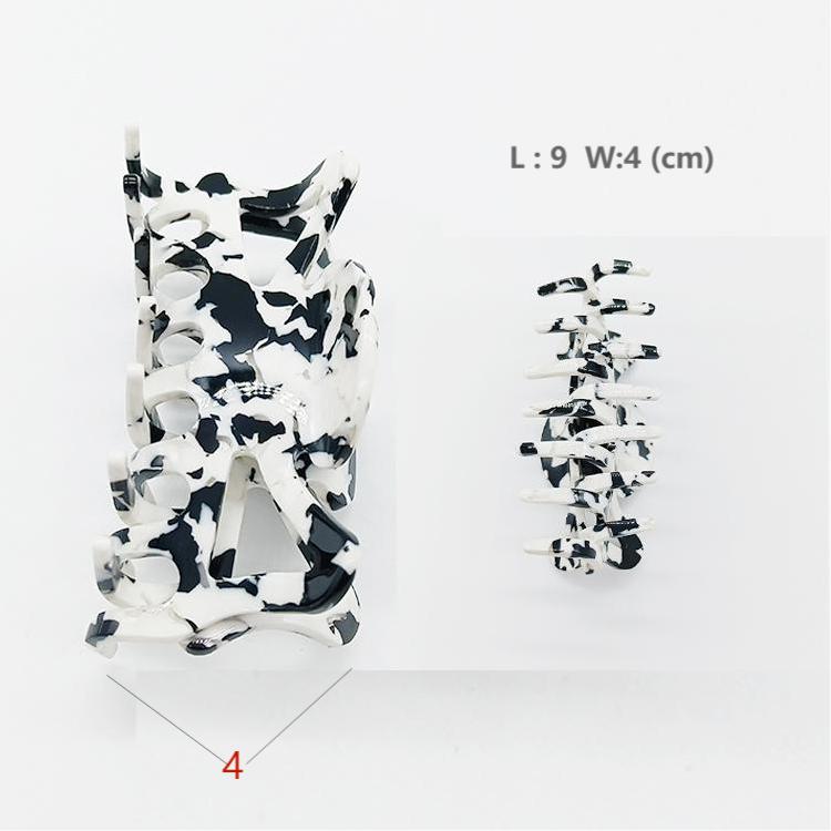 New Simple Temperament Hair Accessories Marble Pattern Big hair bow clip Claws