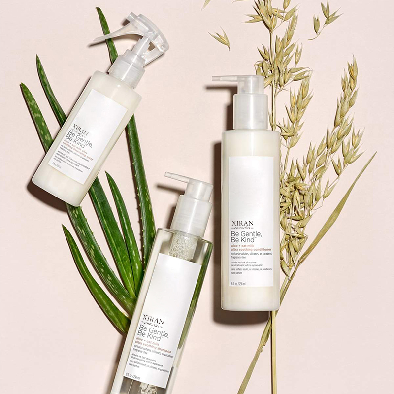 OEM Aloe & Oat Milk Hypoallergenic Hair Care Set to Calm, Nourish, and Hydrate Hair & Scalp Shampoo and Conditioner