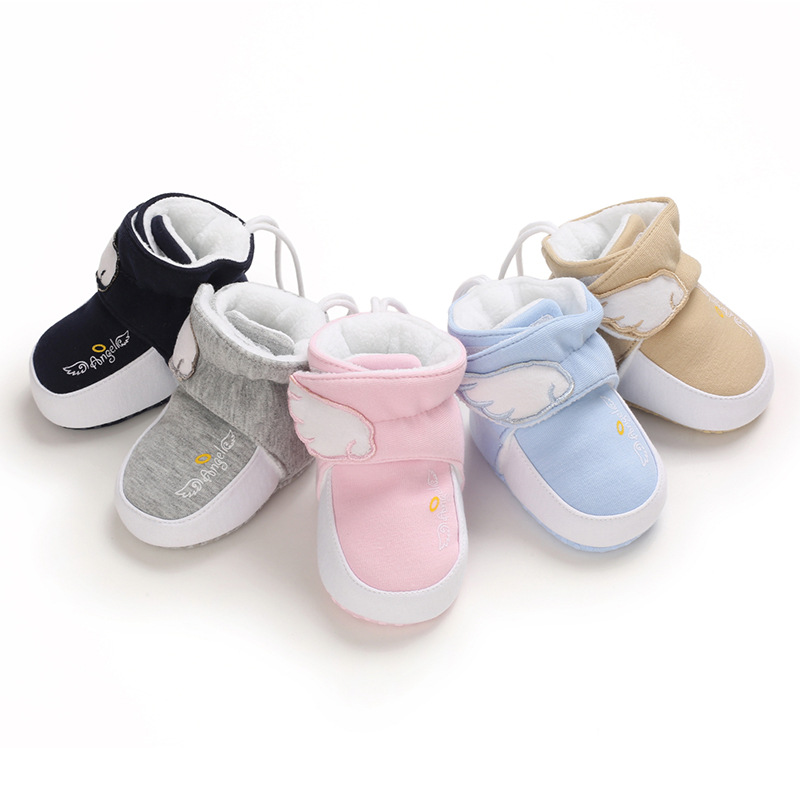 Winter new baby special shoes plus velvet thickening plus cotton fashion cute warm soft bottom non slip cotton boots