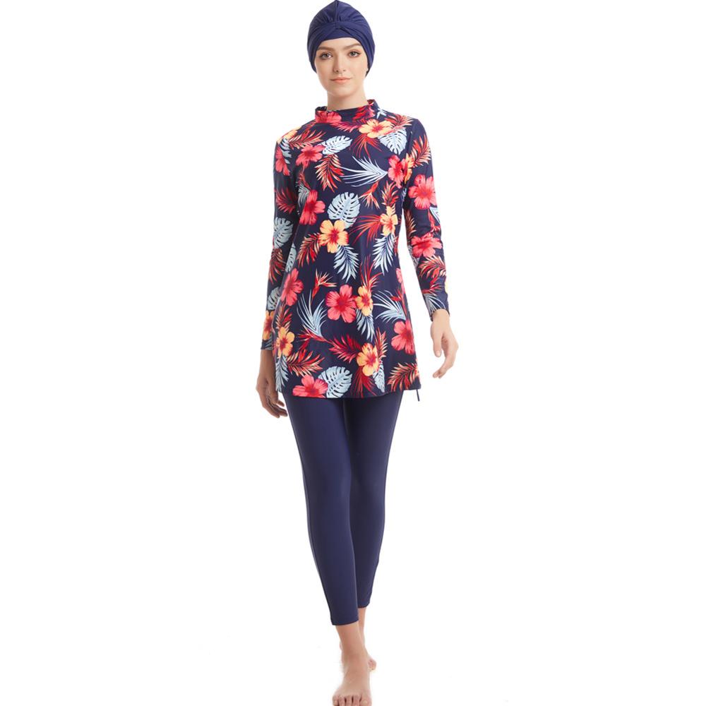 2019 Arab Islamic Swimming Suit For Girls Islamic Swimsuit Women Modest Conservative Muslim Swimwear Islamic Swimwear