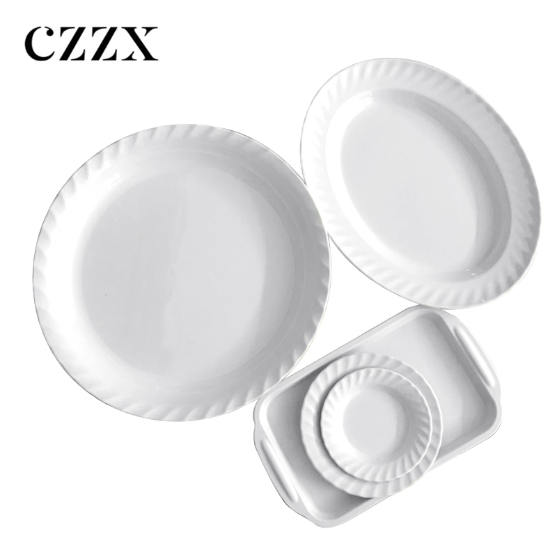 Wholesale and customized pure white melamine plate