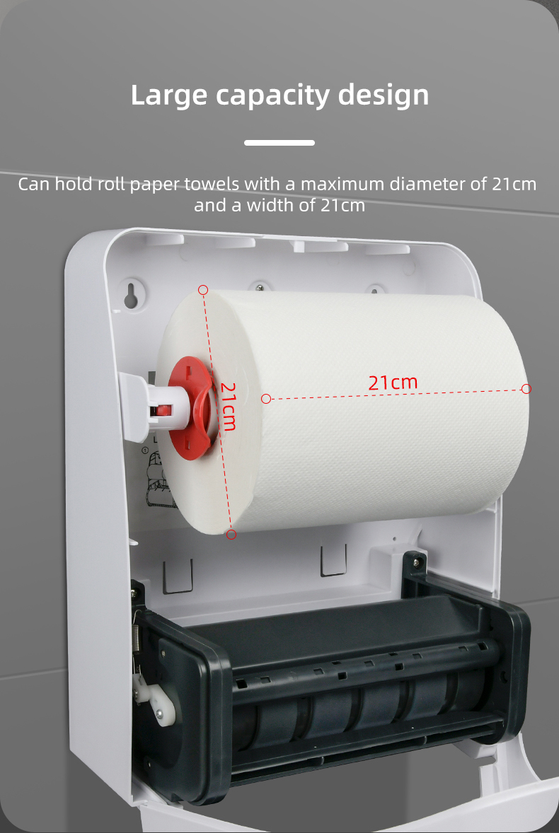 AOLQ Tissue Box Storage Kitchen Auto Cut Rolling Tissue Dispenser Wall Mounted Automatic Paper Towel Dispenser Holder