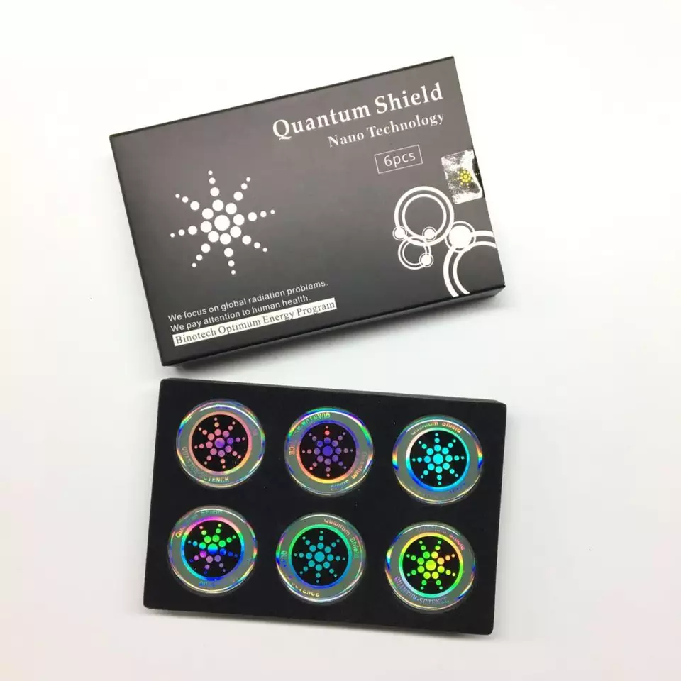 Quantum shied sticker/chip sun flower anti radiation sticker with negativa ions for cell phone
