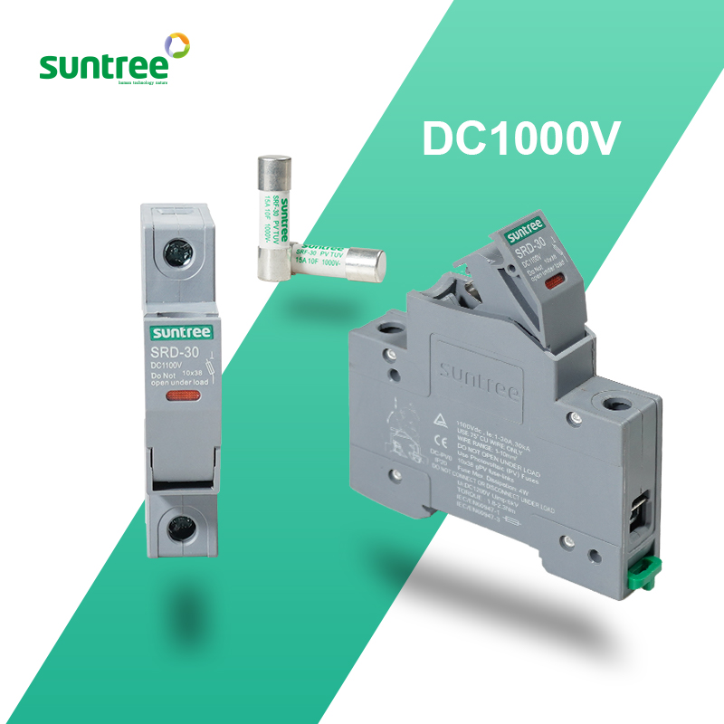 Suntree/OEM пластиковый держатель предохранителя солнечной панели 1-63A, напряжение 1000 1500 постоянного тока с индикатором