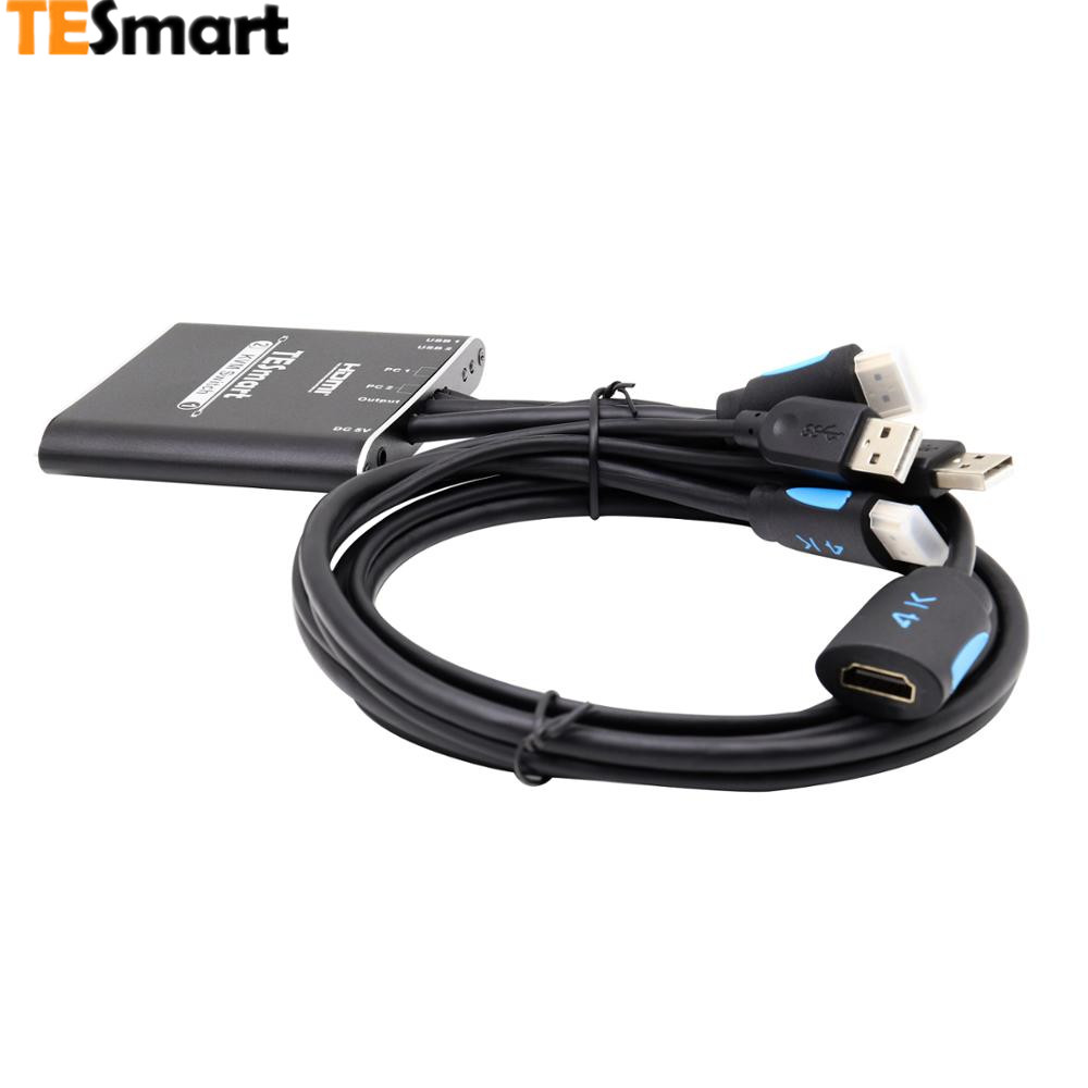 TESmart 2 в 1 из USB KVM HDMI Коммутатор HDMI переключатель 2 x К 1 4 к USB 2 порта HDMI KVM переключатель