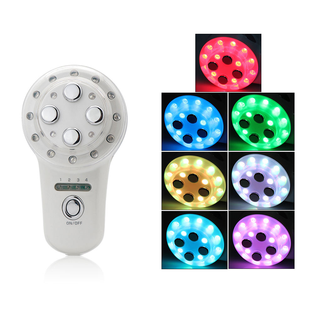 2021 best selling 7 color LED light RF EMS facial skin care and beauty equipment for home and travel portable