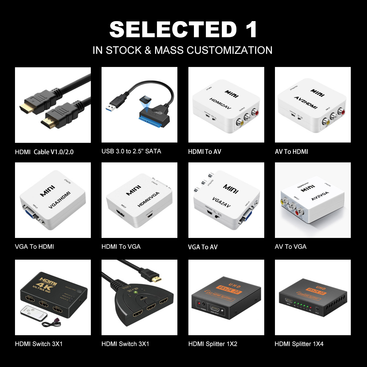 Профессиональный аудио как находимся в категории golg поставщиков OEM продукт HDMI VGA, HDMI, DVI TYPE-C USB Displayport USB SATA кабель и адаптер конвертер