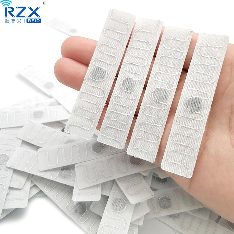 RZX 860-960 МГц тканая белая UHF текстильная льняная одежда RFID бирка для одежды отслеживания одежды