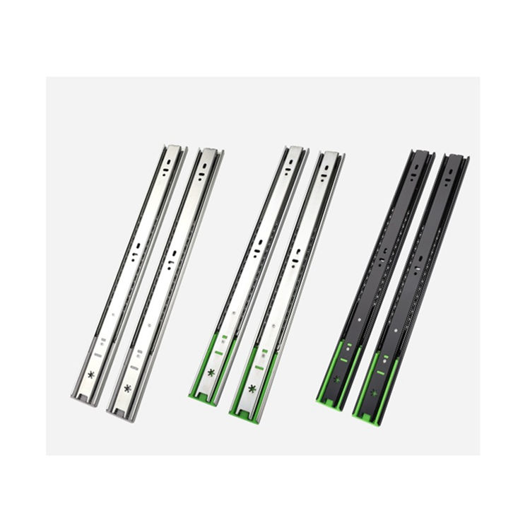 Hot Selling Side Mounted Screw Fixing 10 To 24 Inch Cabinet Soft Close Kitchen Drawer Slider 45mm slide telescopic slowly
