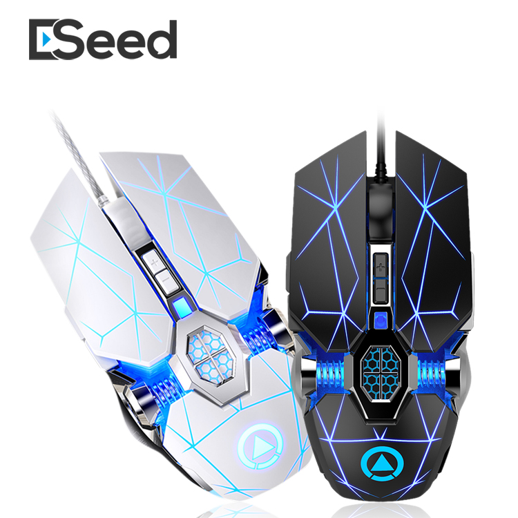 Silver carved shark esports mechanical gaming mouse wired silent game usb interface computer accessories For gaming pc computer