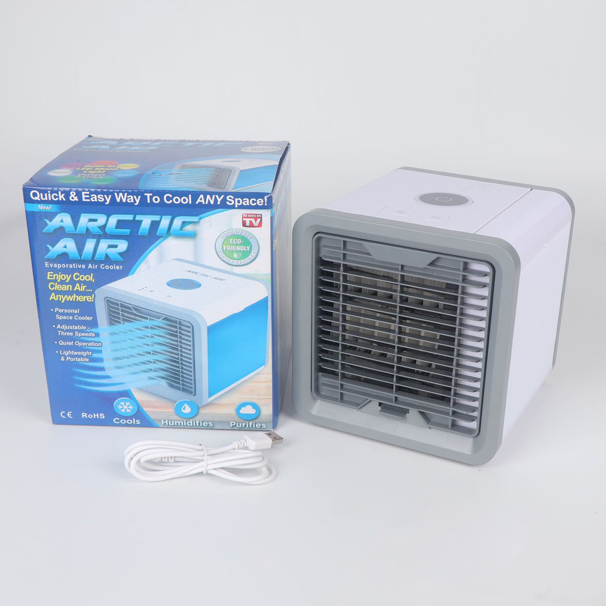 USB настольный мини Кондиционер 7 цветов светодиодные фонари портативный Arctic air ультра мини воздушный охладитель