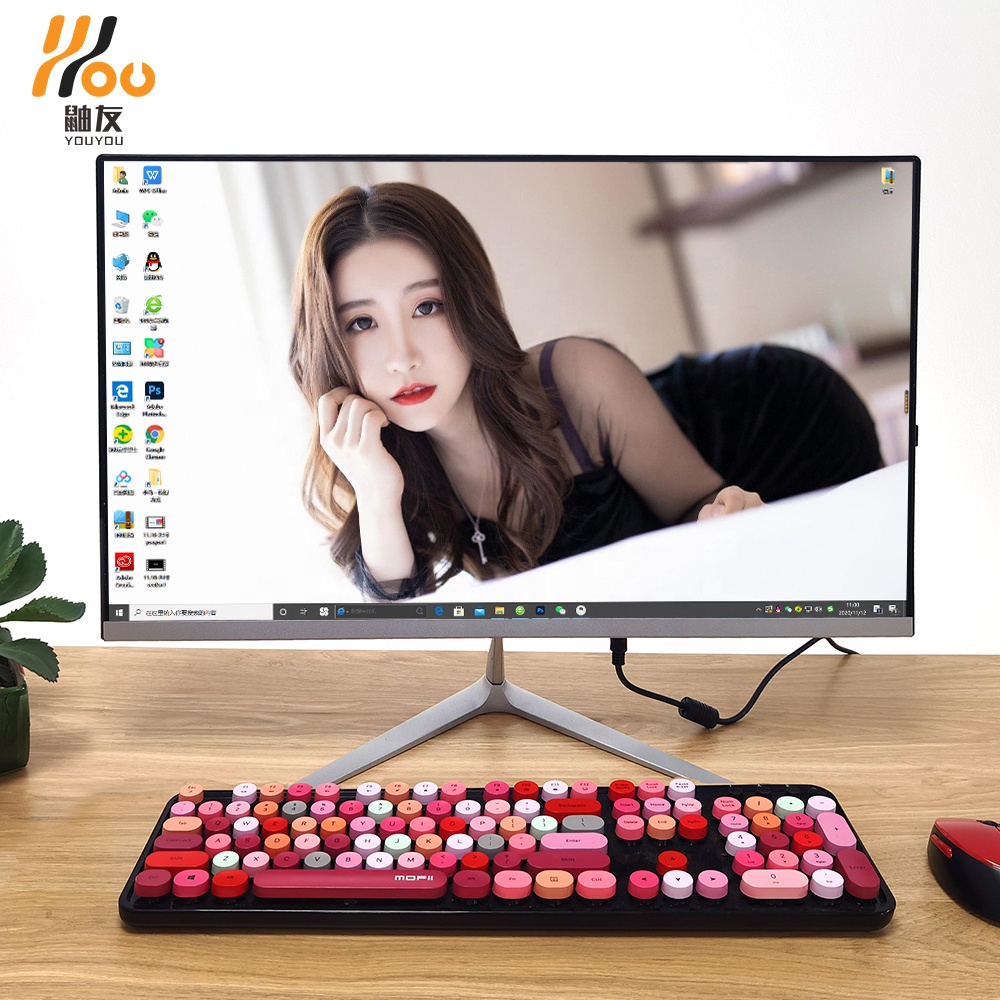 23,8 дюймов сенсорный экран все в одном пк core i5-3320 HD Graphics4000 DDR34G памяти 8 Гб оперативной памяти 480 ГБ моноблок, Wi-Fi, allinone офисный компьютер