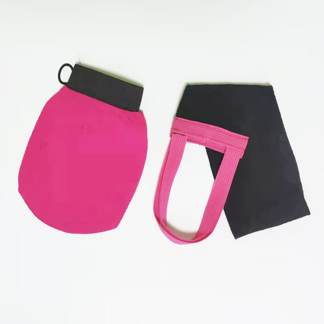 Luma 100% Natural Viscose Morocco Kessa Gloves Body Exfoliating Scrubber And Back Belt Bath Gloves Set