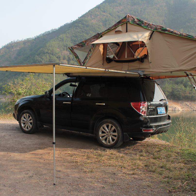 I Aluminum 4x4 flat camping tent car side awning SUV roof awning Shade Cover for Camper Trailer privacy screen side car awning