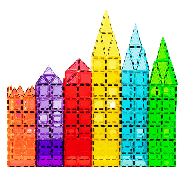 Factory wholesale multi color magnetic building tiles games 3d educational blocks magnetic tiles for kids magnet blocks set