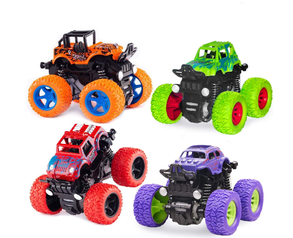 Monster Truck Toys - Friction Powered Toy Cars Push and Go Vehicles for Kids pull back toy car