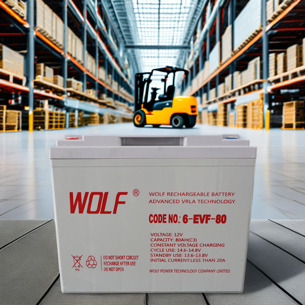 6-EVF-80 12V 80ah electric folklifts lead acid batteries deep cycle agm battery