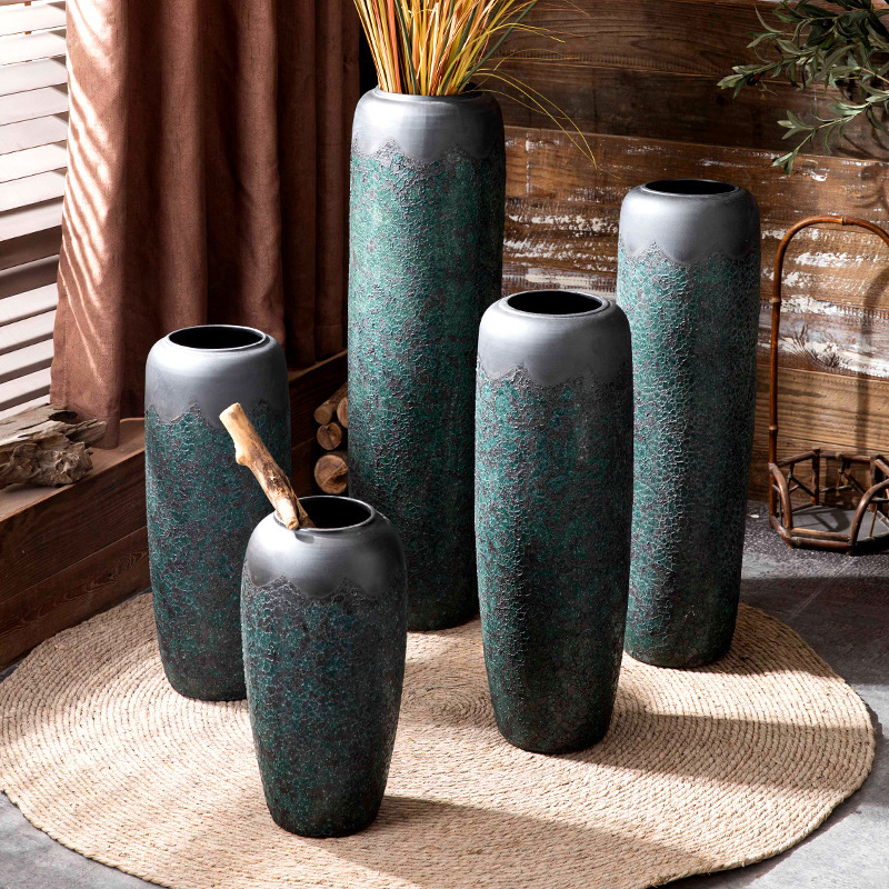 rustic farmhouse floor vase rustic stone floor vase distressed floor vase
