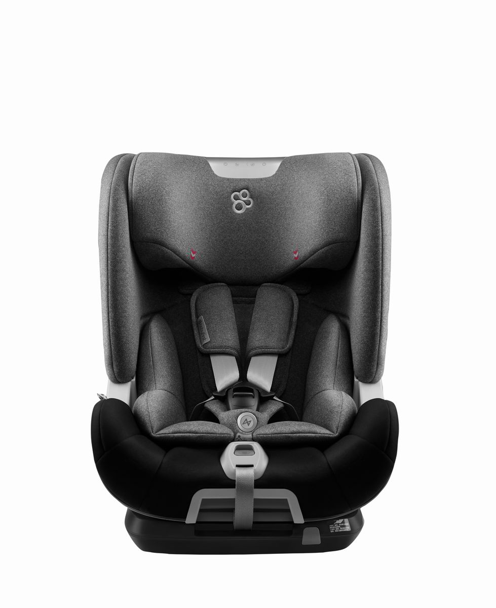 Детское автокресло R542b black group i + ii + iii, с креплением isofix и top tether red dot award, хорошее качество