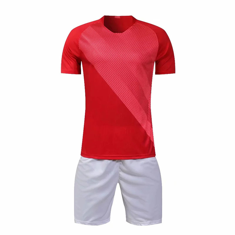 100% polyester full set soccer jersey uniform football blank Made In China Low Price