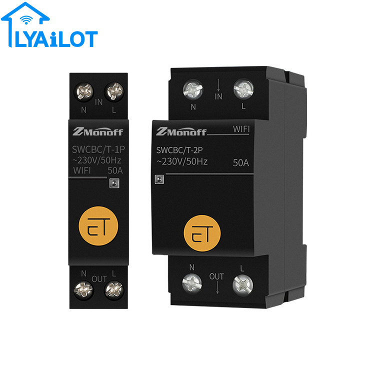 Tuya 220V 110V din-рейку модульный цепи 2 pole реле типа телефона пульт дистанционного управления WIFI умный Магнитный Миниатюрный автоматический выключатель