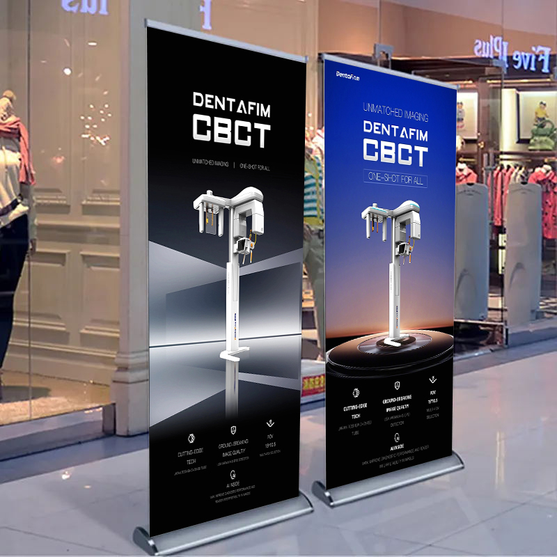 FEAMONT 80*200 aluminium roll up banner, advertising stand banner, economic roll up stand banner