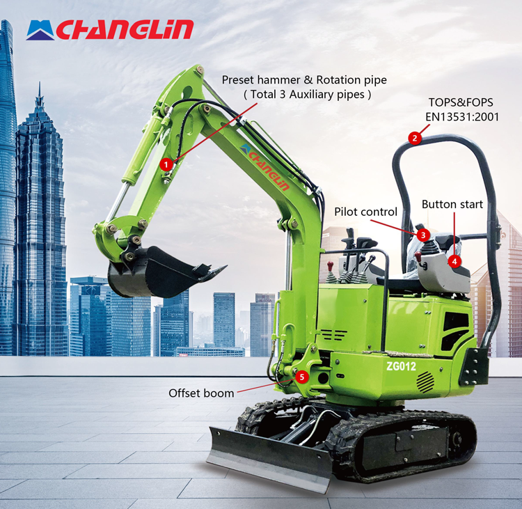 SINOMACH Mini Excavator 1.2Ton Fast Delivery Farm Small Escavator 1.8 Ton 1Ton Excavating machine For Sale