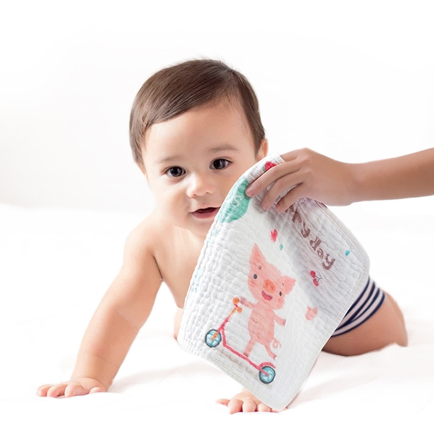 China Made All seasons Multicolor Cute Bibs Children's Breathable 100% cotton Baby Saliva Towel