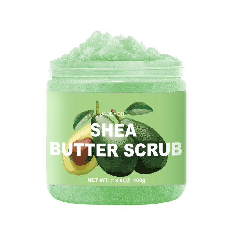 Private Label Natural Organic Exfoliantes Face Scrubs Deep Cleansing Whitening Fruit Sugar avocado Shea Butter Body Scrub