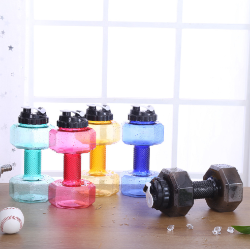 2200ML Travel Dumbbell Shaped Sport Water Cup Kettle Fit Drink Gym Exercise Bottle