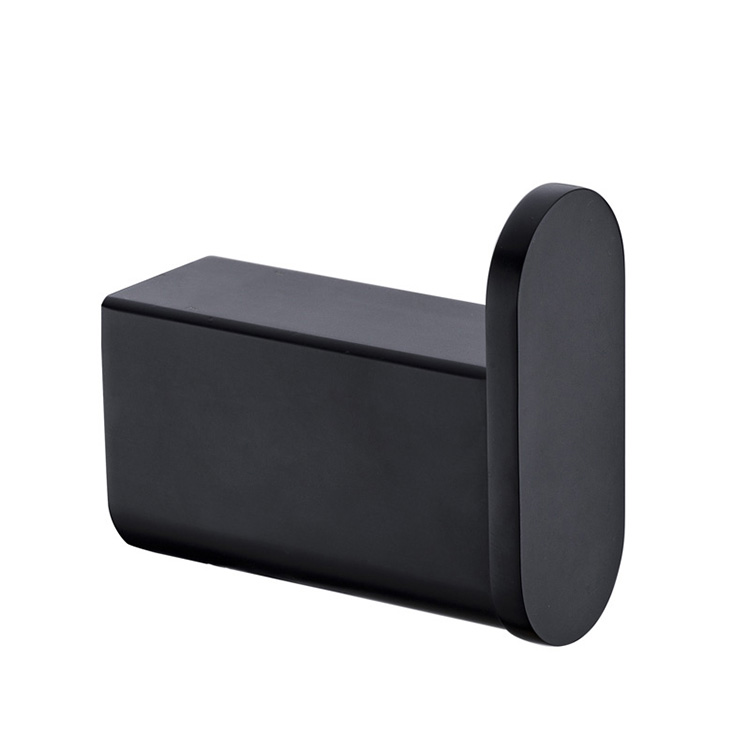 Matt Black Bathroom Accessories Stainless Steel Clothes Holder Towel Coat Hanging Robe Hook