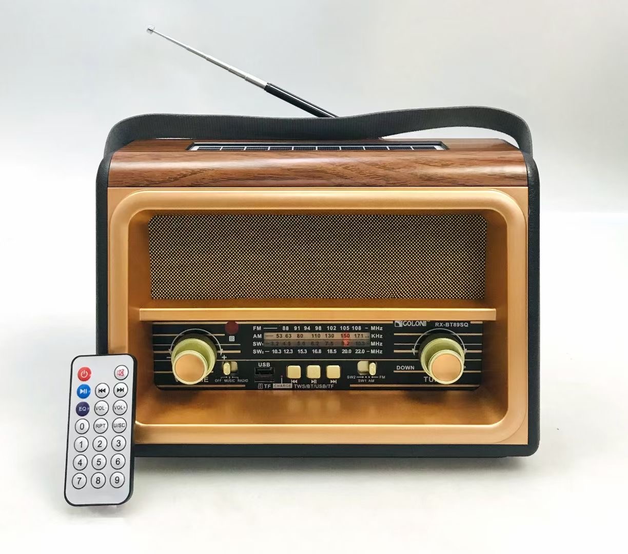 GOLON RX-BT89SQ многофункциональное радио наружная солнечная панель с ремешком Fm Am Usb перезаряжаемое радио
