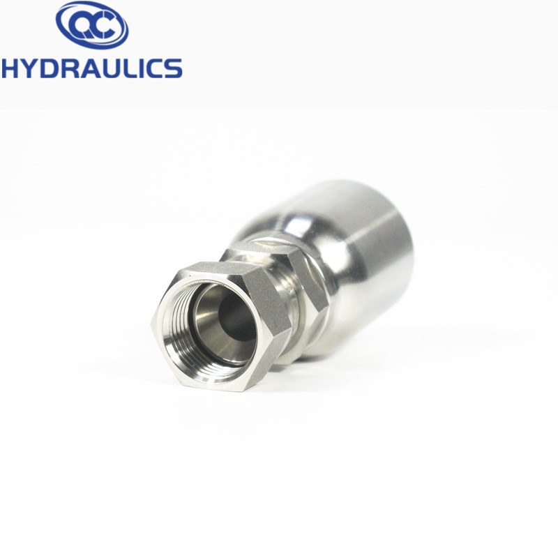 316 stainless steel crimp swivel jic female hydraulic pipe hose fitting