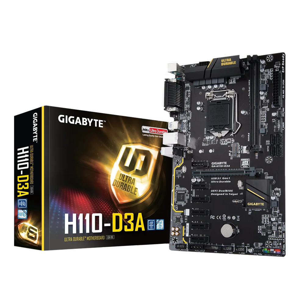 Новый GA-H110-D3A 6gpu 12gpu DDR4 LGA1151 H110-D3A TB250-BTC PR игровой компьютер материнская плата