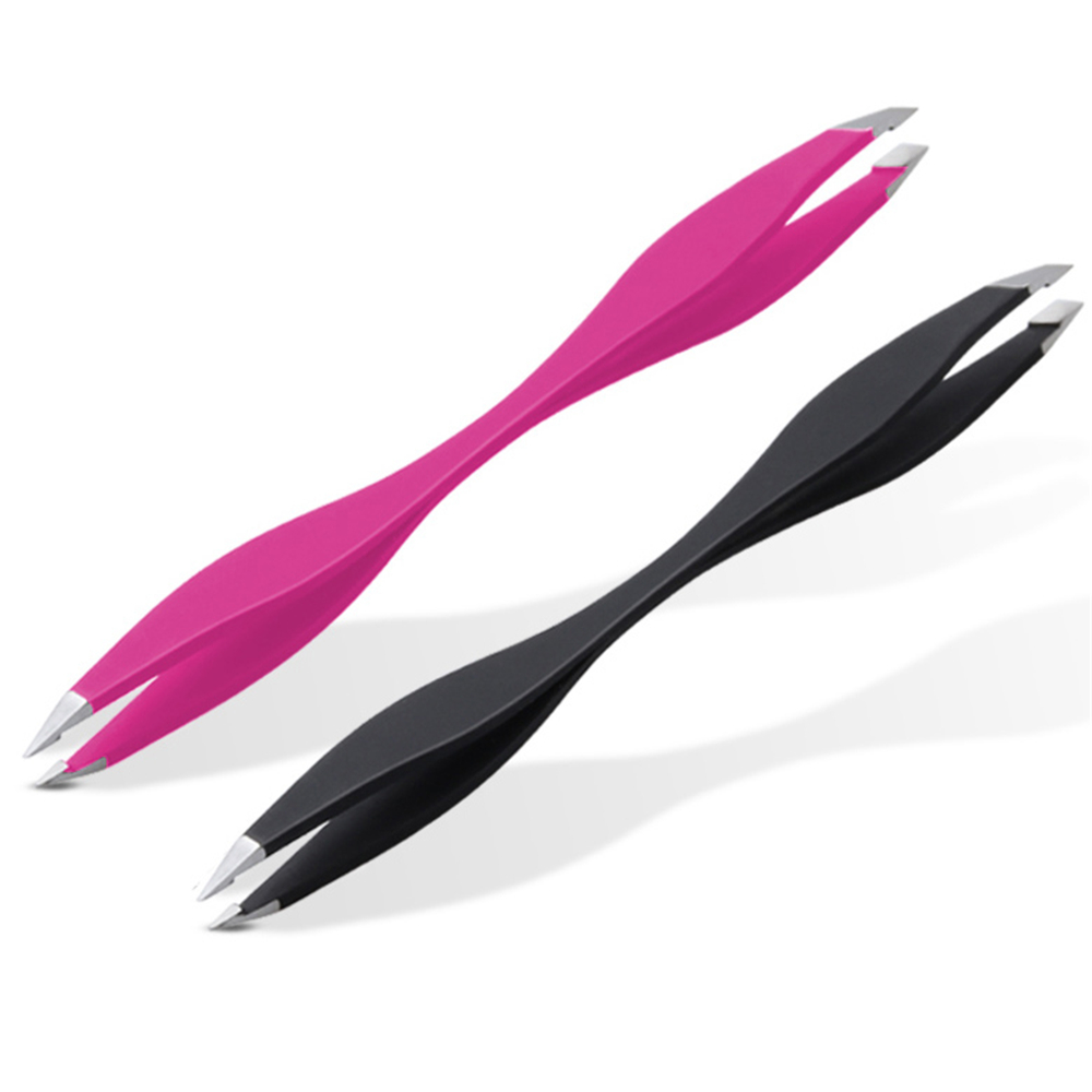 1pcs Double Head Straight Elbow Fashion Tweezers Eyelash Tweezers Nail Art Acrylic Gel Picking Rhinestones Tools Dropshipping