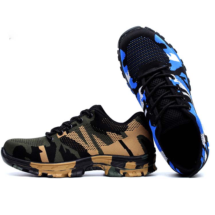 TX Amazon hot selling breathable stab proofinsulation camouflage fashion proctive men's sneakers shoes