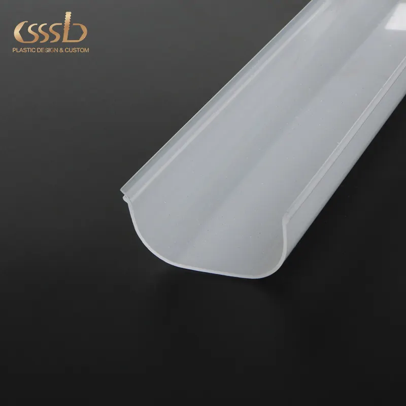 plastic opal PC extrusion lighting profile for LED strip light