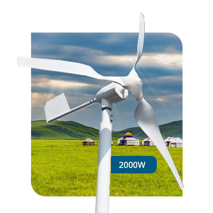 Best Selling 2KW Alternative Energy Generators Horizontal Wind Turbine Windmill