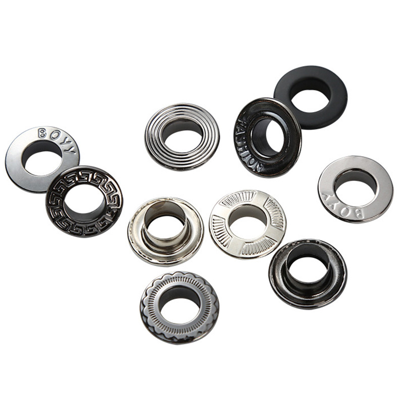 Custom engraved brand logo garment eyelet clothing hole for hoodie clothing belt accessories eyelet
