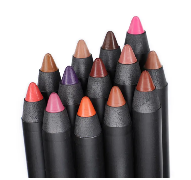 13 Colors Vegan Creamy Lip Liner Custom Logo Lipliner Waterproof Lip Liner Pencil