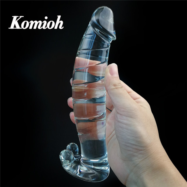 Komioh ebay amazon newestt 20 см, 7,9 дюйма, длинный огромный стеклянный пенис, фаллоимитатор, распродажа, женские и мужские секс-игрушки