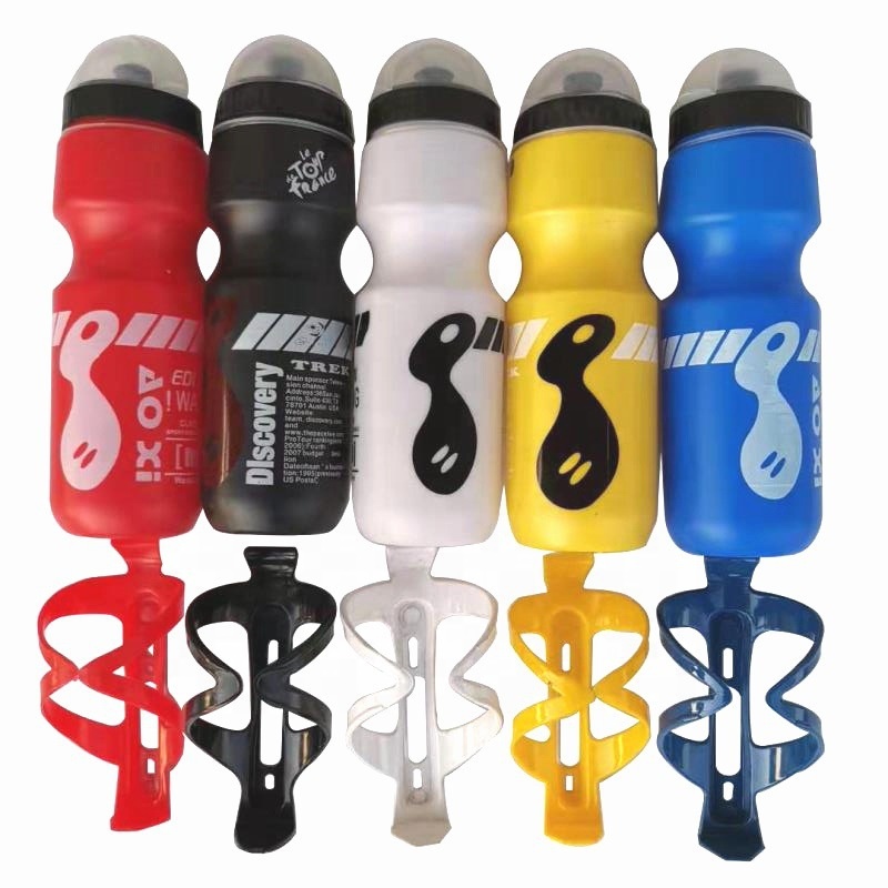 750ml Portable Mountain Bike Bicycle Outdoor Cycling Water Bottles with Custom Logo and Holder