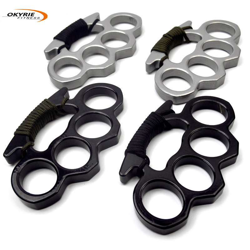 Okyrie Custom Precision black four finger ring punches hand knuckle duster punch for unisex