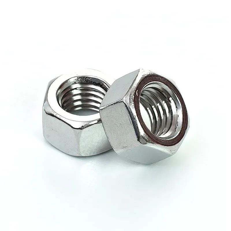 Fastener China Stock High Quality Polished Hex Nut M8 M12 M16 Stainless Steel 304 316 DIN934 Hex Head Nut