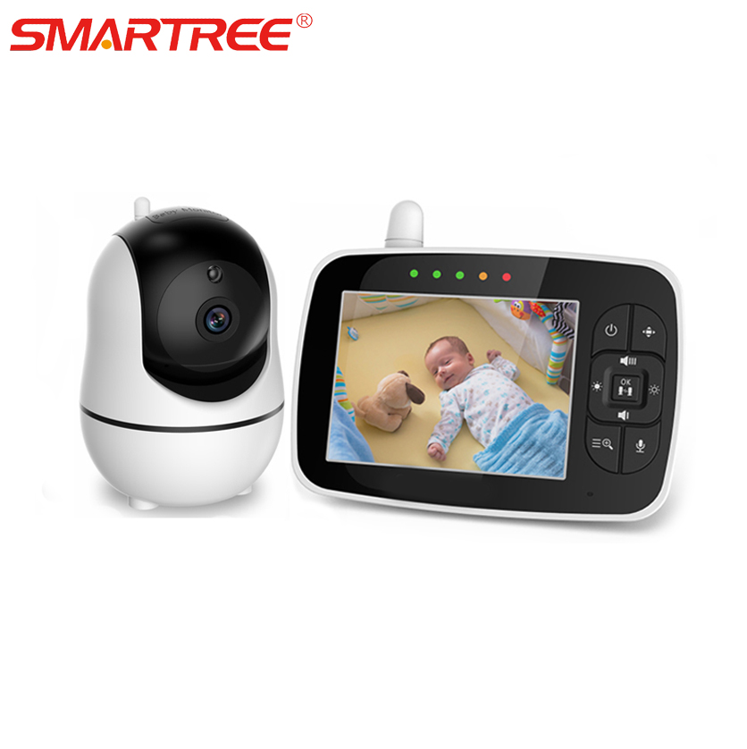 SMARTREE заводская цена 3,5 дюймов amazon hot pan/tilt видео детский монитор с ночным видением двусторонний разговор