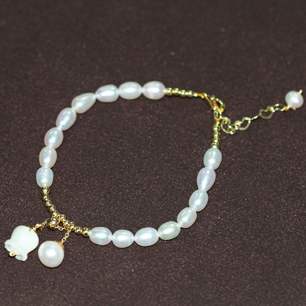 YANYI Temperament Simple Natural Freshwater Pearl Bracelet Adjustable Length Of Jewelry Gifts